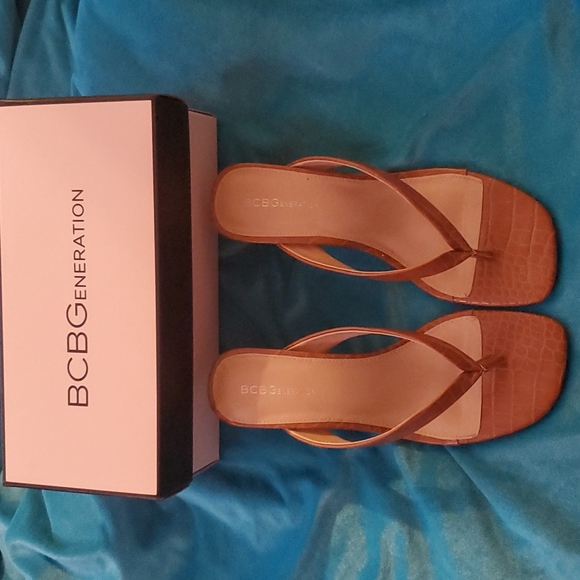 BCBGeneration Shoes - Cognac Croc Slides